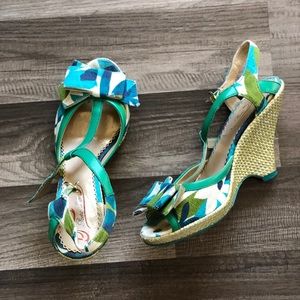 Floral Open Toed Pumps